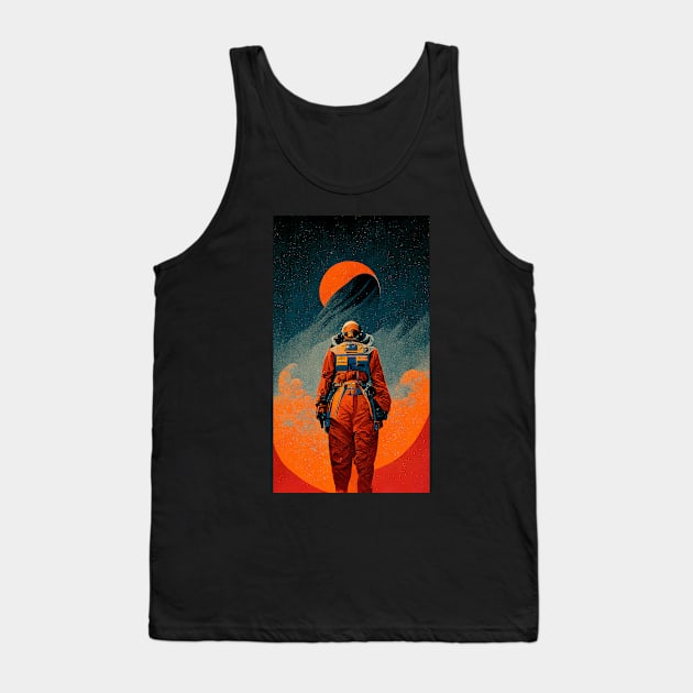 Space Suite Retro Scifi design Tank Top by JoshWhiteArt